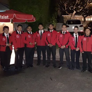 A&A Parking full team of uniformed valet attendants at a West Valley event