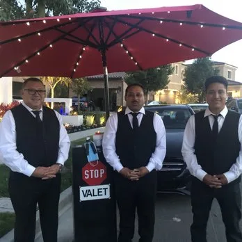 A&A valet with luxury vehicles at Calabasas estate
