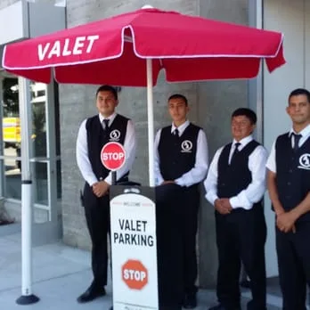 Professional valet parking stand at Calabasas country club