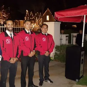 A&A Parking team at a Woodland Hills wedding reception