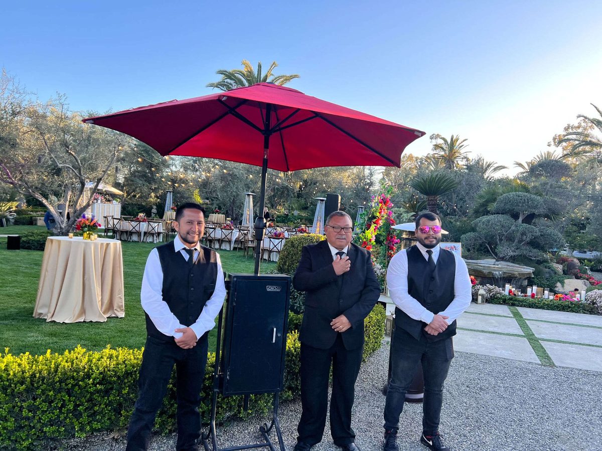 A&A team at upscale garden event