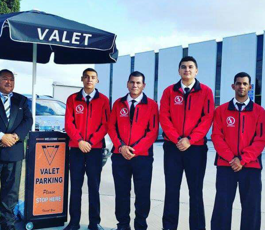 A&A team at luxury home valet setup