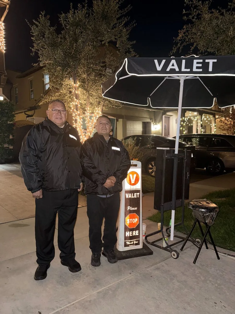 A&A valet team at night event